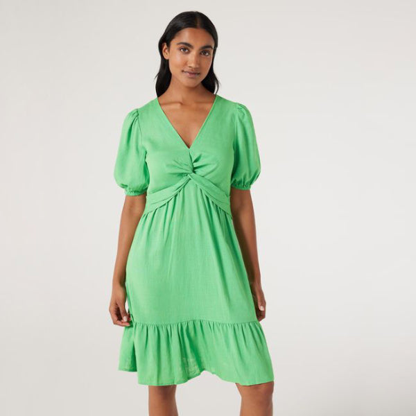 Jeanswest Ladies Vicose Woven Dress-Green