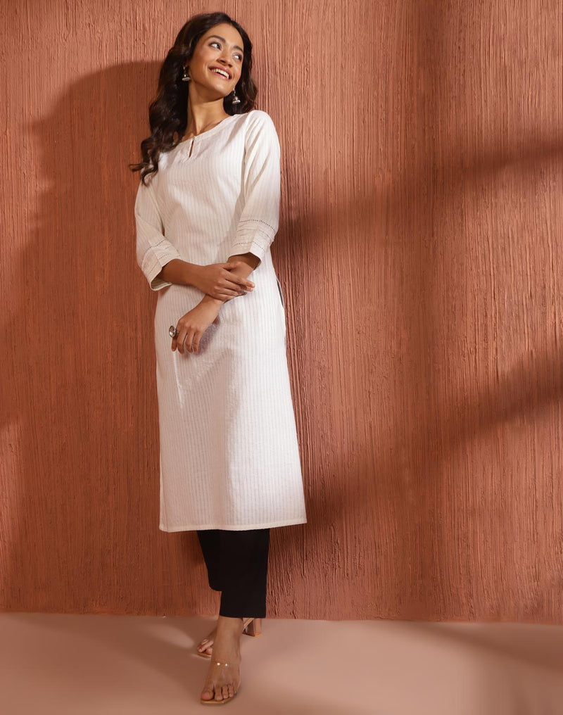 女士 Kurta 长款 自然色