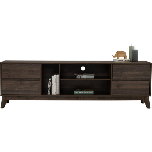 HINLIM HIRADO 1.8M TV CABINET COCOA AND WALNUT