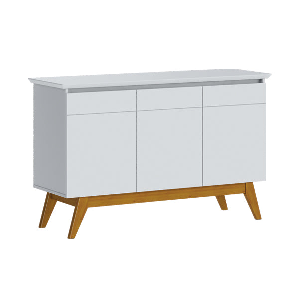 SIDEBOARD CLASSIC 3 DOORS ESPELHO WHITE SATIN