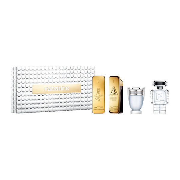 RABANNE MASCULIN BASE MINIATURE SET - 1 MILLION ELIXER PARFUM INTENSE 5ML + INVICTUS EDT MINIATURE 5ML + PHANTOM MINIATURE 5ML - 1 MILLION EDT 5ML