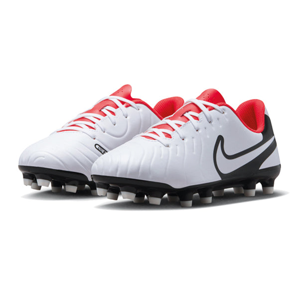 Tappoos Rugby Boot Boys Nike Jr. Tiempo Legend 10 Club MG Soccer Boots - White/Black ...