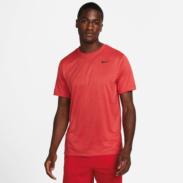 NIKE MENS DRIFIT LEGEND FITNESS RESET TEE SPORT RED/RED CLAY/HTR/BLACK