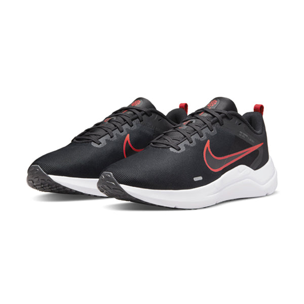 NIKE MENS DOWNSHIFTER 12 RUNNING SHOE BLACK/WHITE-DK SMOKE GREY-LT SMOKE GREY