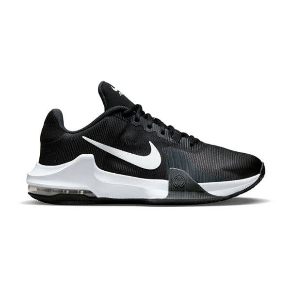 NIKE MENS AIR MAX IMPACT 4 BASKETBALL SHOE BLACK/WHITE