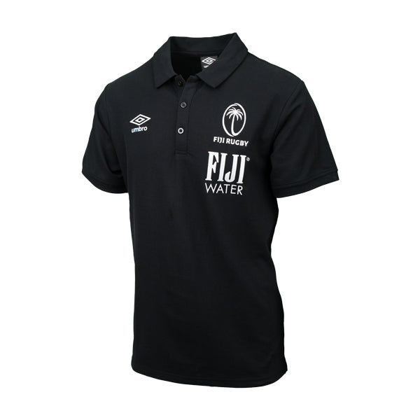 Umbro Fiji Rugby Mens Pique Polo Black
