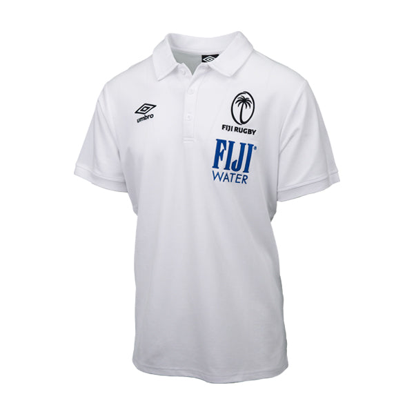 Umbro Fiji Rugby Mens Pique Polo White
