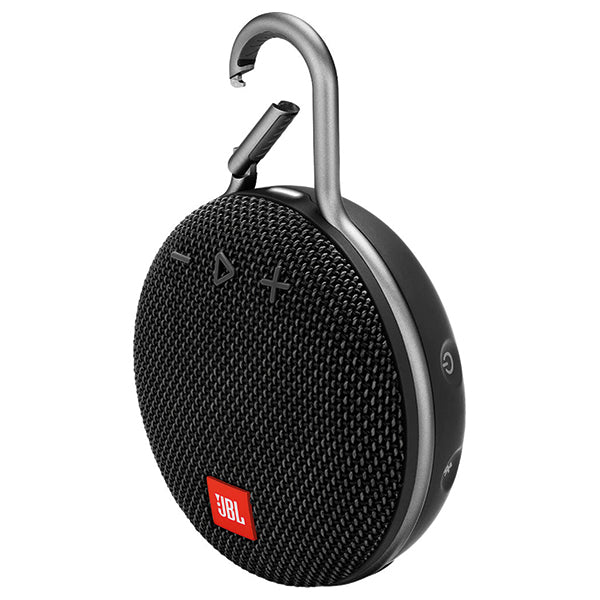 JBL Clip 3 Portable Bluetooth Speaker with Carabiner, Black (JBLCLIP3BLK)