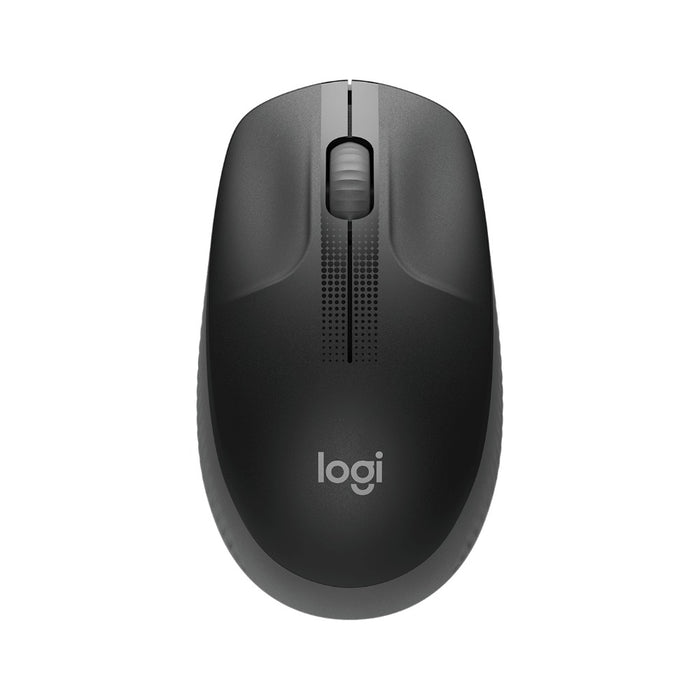 Logitech M190 Wireless Mouse Full Size Curve Design, Charcoal (MC6336)