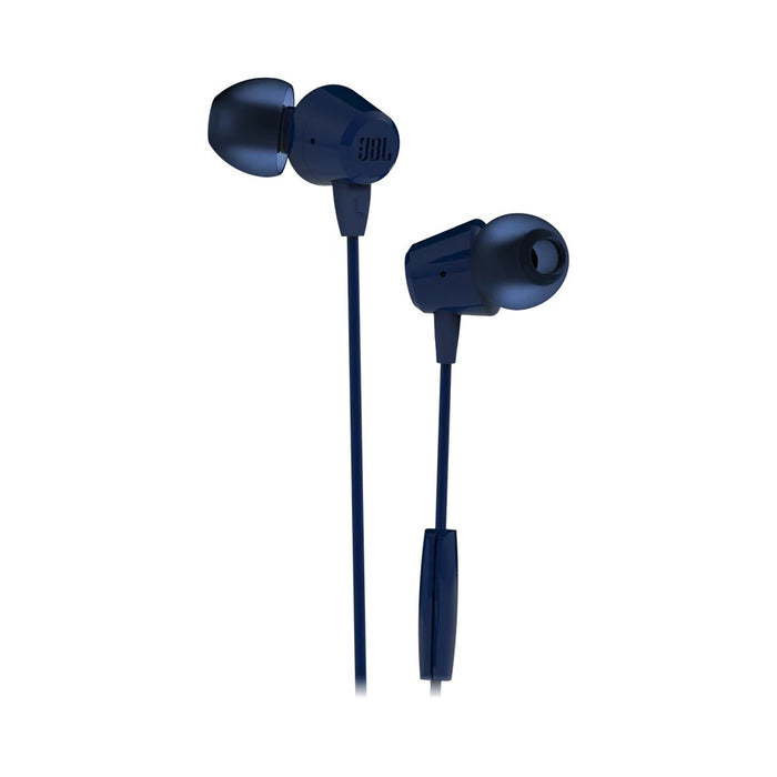 JBL C50HI Wired In-Ear Headphones, Blue (JBLC50HIBLUE)