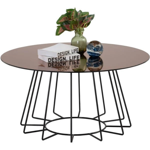 HINLIM CYRUS ROUND COFFEE TABLE BLACK