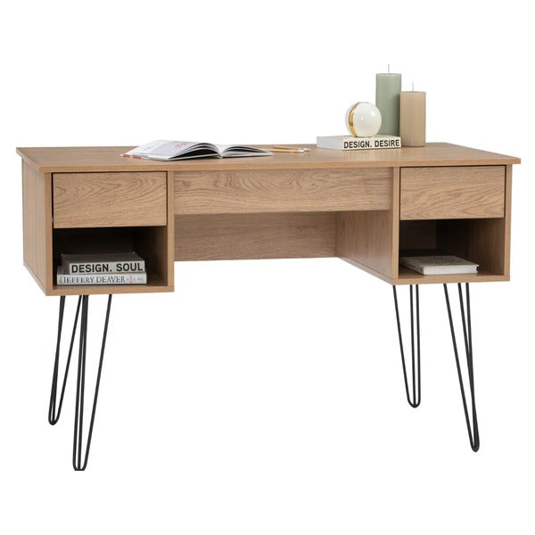 SAMOS WORKING DESK MATT BLACK EPOXY OAK