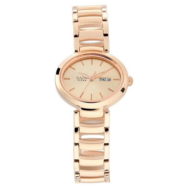 Titan Raga Viva Rose Gold Dial Metal Strap Ladies Watch