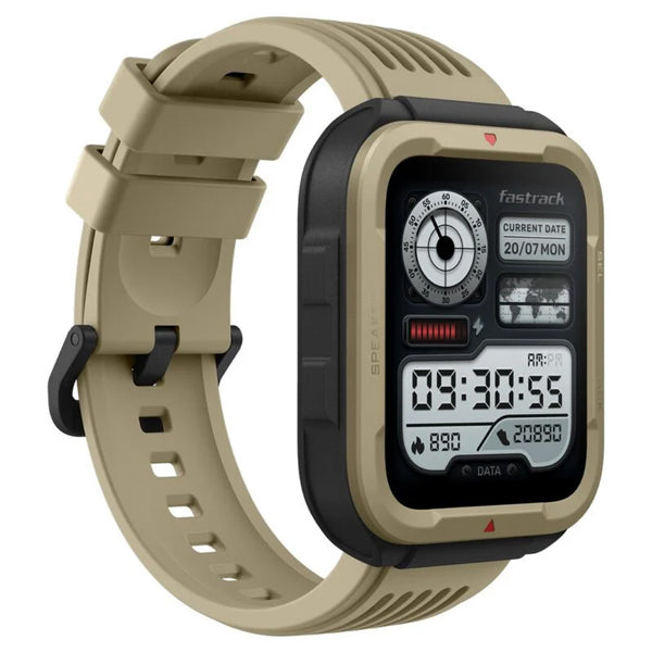 Fastrack Active Coach Brown Strap Unisex Smartwatch