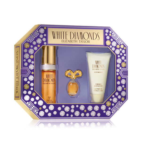 White Diamonds GiftSet (30ML EDT Spray, 50ML Prefumed Body Lotion, 3.7ML Parfum Replica)